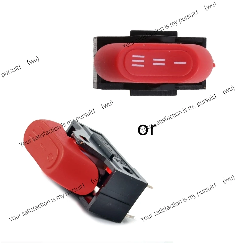 Black Red Electrical Hair Dryer Button Switch On Off Electric Hot Water Bottle Heater Rocker Switch 3 Gear Toggle Type