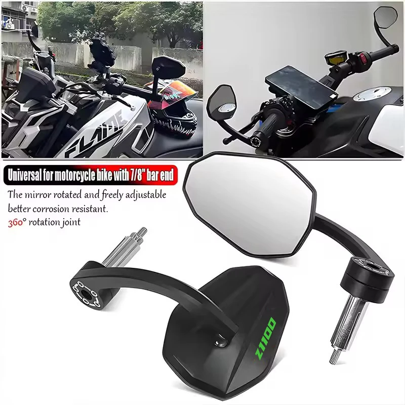 

For Z1100 Z 1100 2025 2026 Mirror 7/8" 22mm Handlebar Rearview Mirror