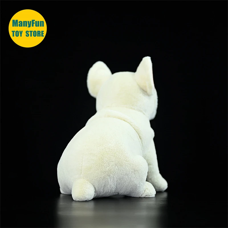 Cream French Bulldog Plush Toy High Fidelity Dogs Plushie Pit Bull Peluche Lifelike Stuffed Animals Simulation Doll Toy Kids