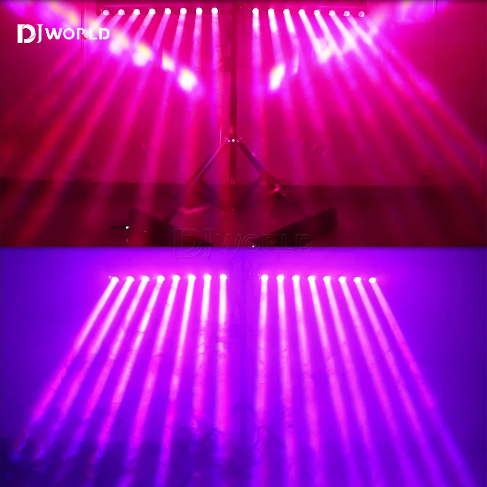 Imagem -04 - Led Barra Feixe Movendo a Cabeça Luz Roda Quente Rotativa Infinita 38dmx Rgbw 4in1 Efeito de Corrida para dj Discoteca Festa Clube Peças 8x12w