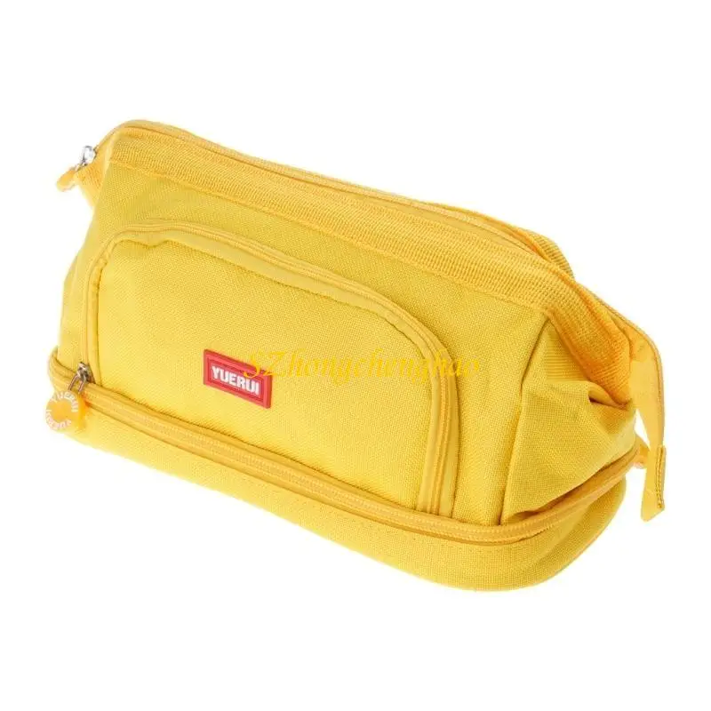 Crayon crayon Pouche à crayon, multifonction à capacité claire crayon papeterie 601d