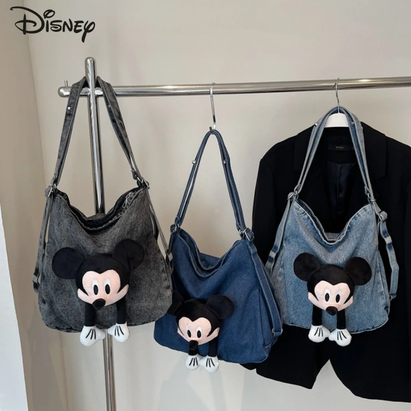

Mickey 2026 New Women's Handbag Fashion High Quality Women's Crossbody Bag Solid Color Leisure Versatile Girl Shopping Bag