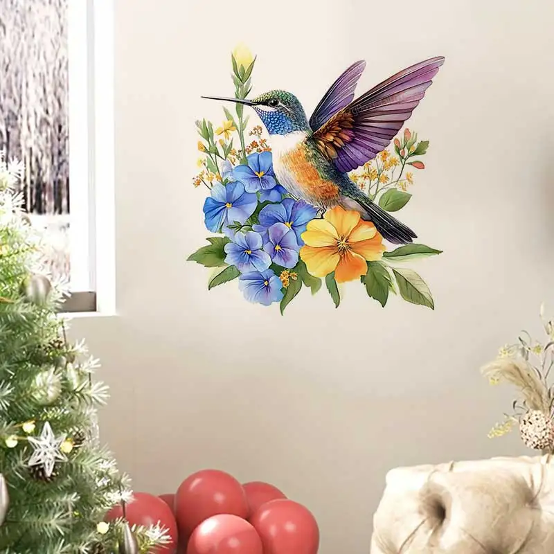 

Colorful Birds and Flowers Wall Stickers, Wallpaper for Living Room, Sofa Background, Home Decoration AA204