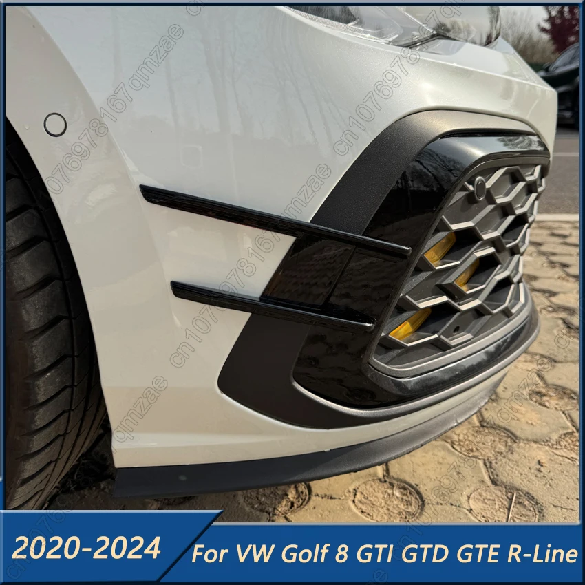 

Для VW Golf 8 MK8 GTI GTD GTE R-Line 2020-2024 передние бамперы, накладка на вентиляционное отверстие, спойлер, сплиттер, новый аксессуар для стайлинга