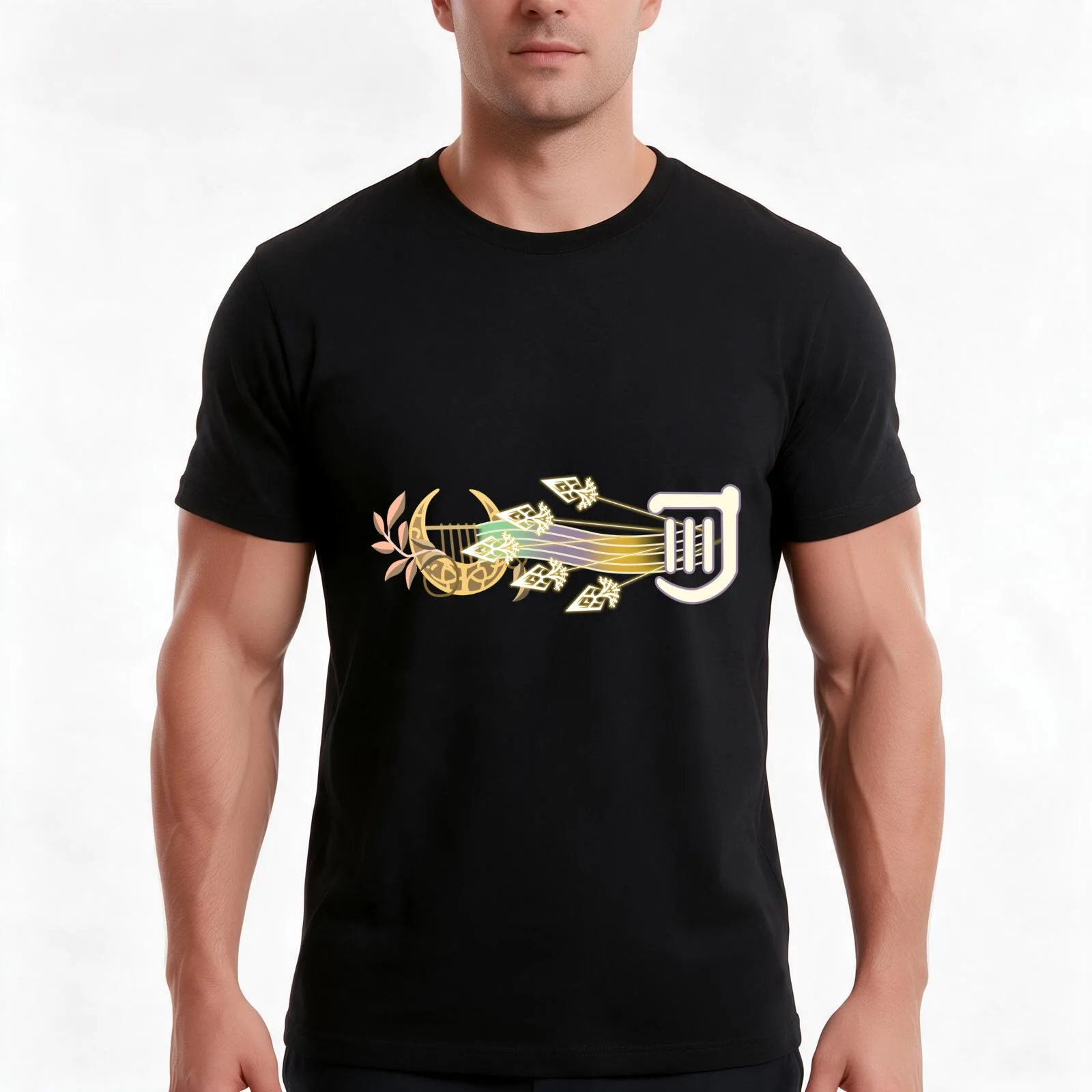 FFXIV Bard Job Mat T-Shirt Summer Casual Cotton Tee Oversized Streetwear Tops Vintage Graphic Print Loose Fit Short Sleeve
