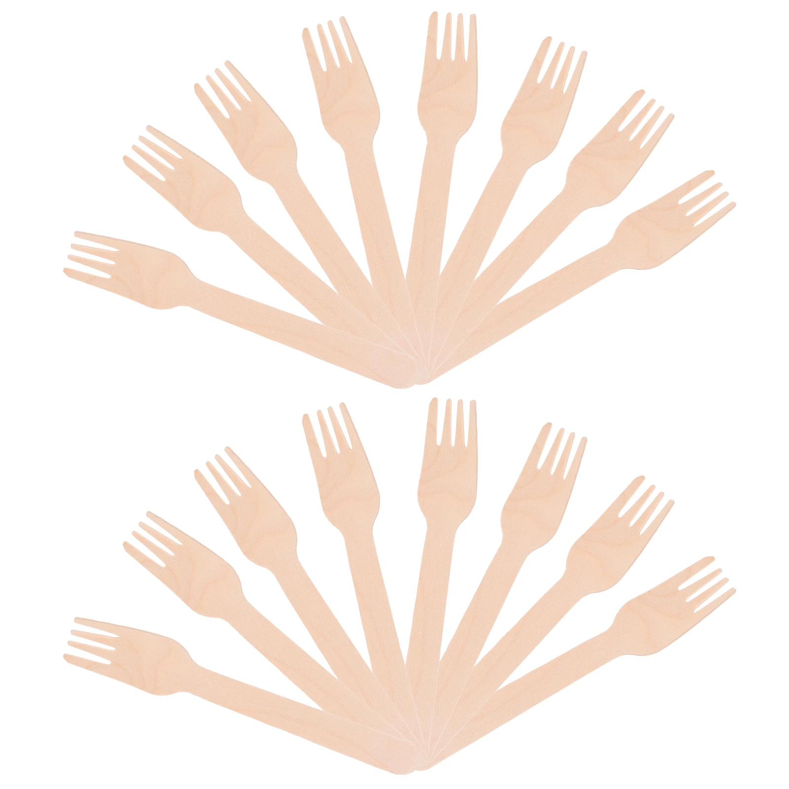 

100pcs Fruit Salad Forks Disposable Wooden Kitchen Utensils Long Handle Party Tableware Versatile Dining Tools Convenient Eating