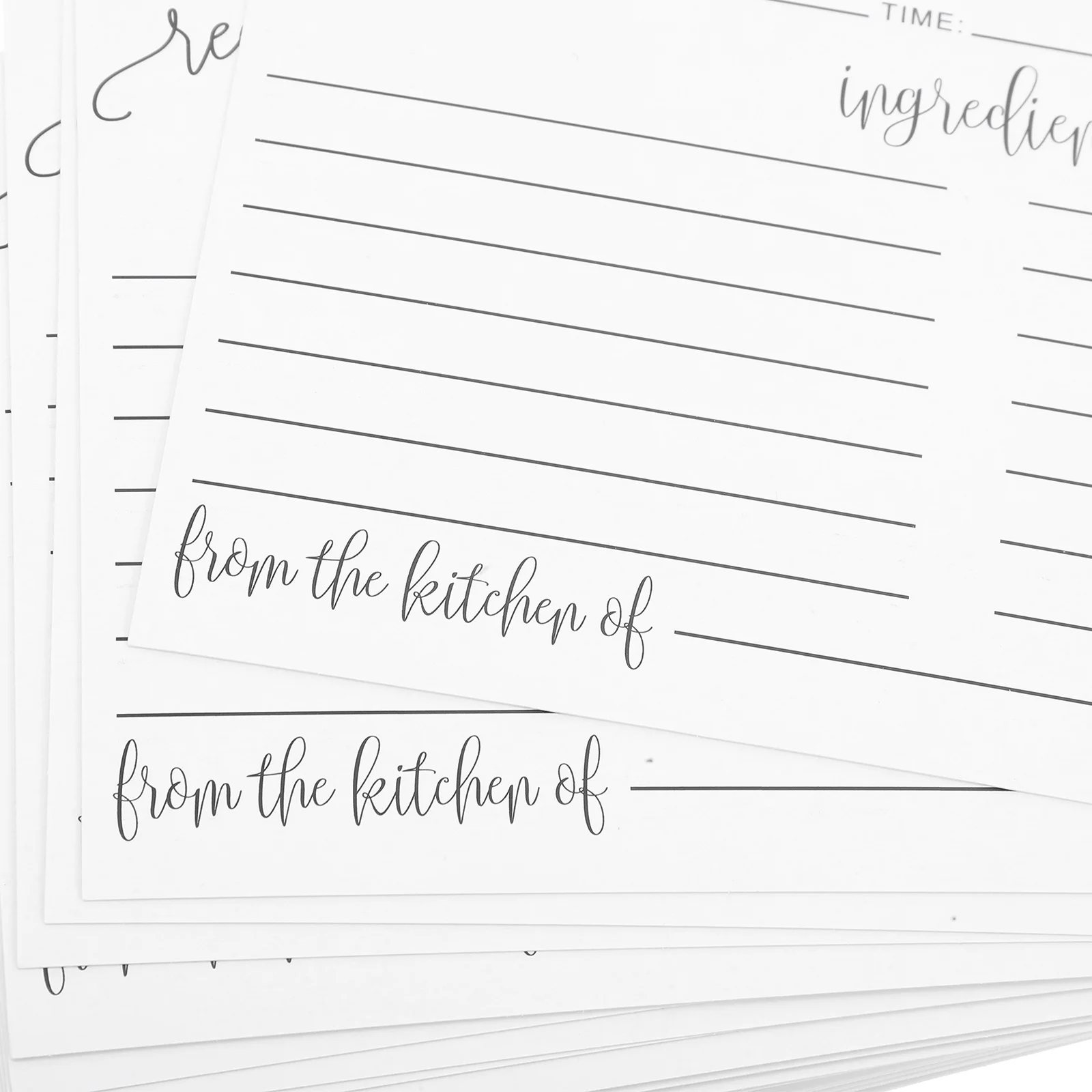 50pcs Blank Recipe Double Sided Kitchen Recipe For Writing Cooking Baking Recipes Lunch Notes Coffee Drink Recipes Wedding