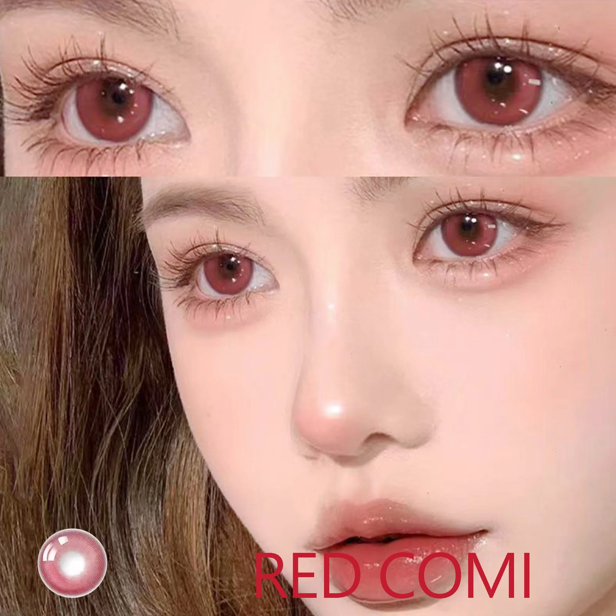 Zombia Cosplay 14.50mm Cosmetic Contact Lenses with Power Women Men Halloween Accessories lentes de contacto Red Comi