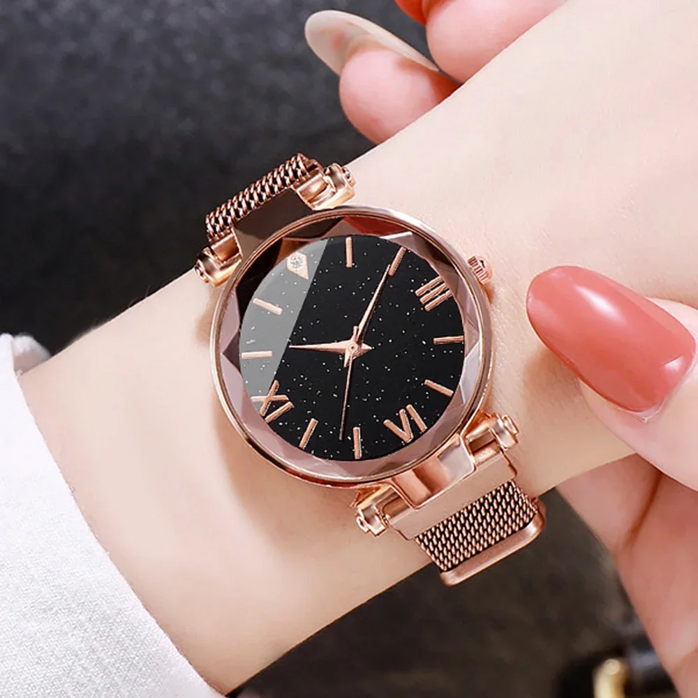 5PCS Watch Set Luxury Magnet Buckle Women Watches Dropshipping Bracelet Ladies Quartz Wrist Watch Female Clock Gift Reloj Mujer