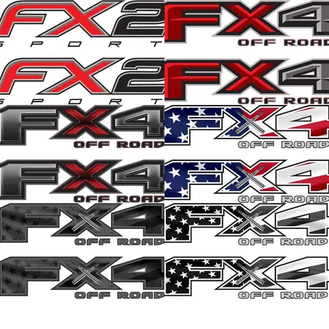 FX4 Off Road Decal Replacement Sticker Bedside Emblem for 4x4 Truck Super Duty (FX4 Off Road Decals RACING Stickers