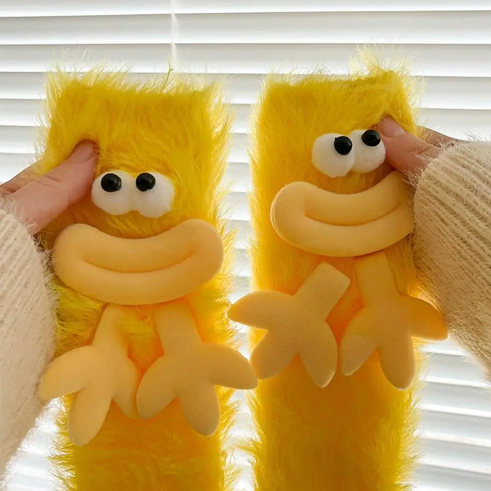 Funny Ugly Cute Socks Women's Mid-Crew Socks Plush Fluffy House Sleep Socks Warm Floor Non-Slip Cozy Winter Gifts Autumn Winter