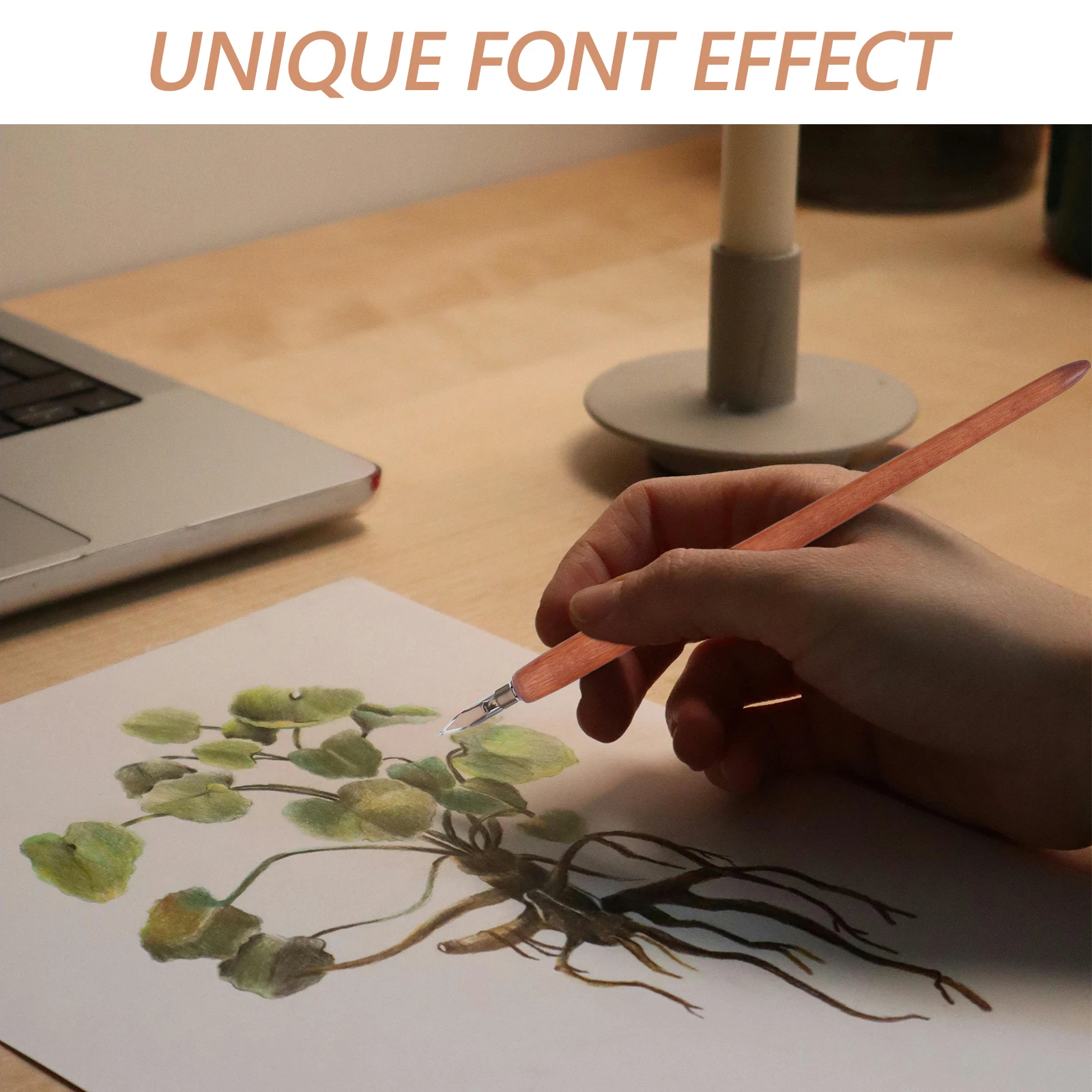 

5pcs Wooden Dip Pen Set Steel Nib Vintage Design For Chinese Calligraphy Gothic Tibetan Scripts Art Drawing Writing Practice