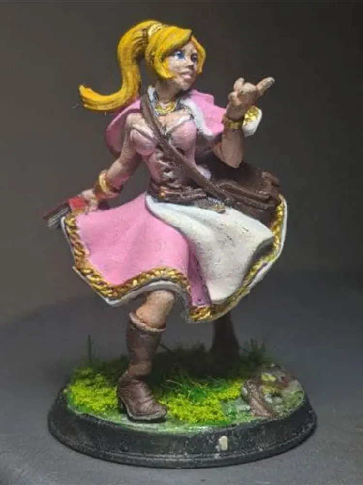 1/32 56mm  Resin Model Danciing Girl Figurine Unpainted No Color RW-1394