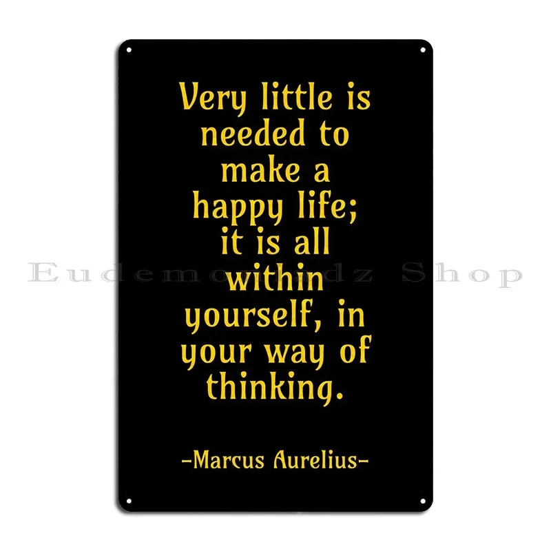 Marcus Aurelius Stoic 3 Metal Sign Wall Plaque Designs Living Room Cinema Plaques Tin Sign Poster