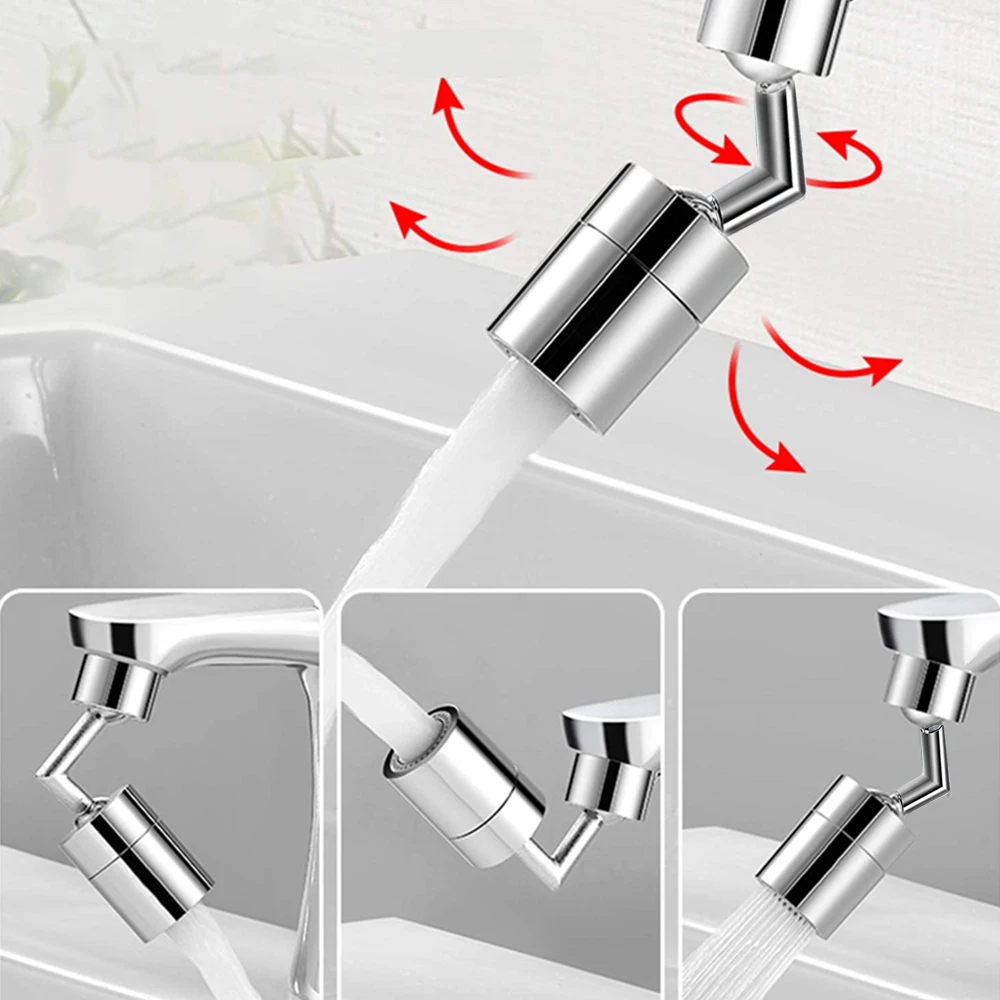 720 Rotatable Tap Aerator Splash-proof Faucet Sprayer Head Water Saving Plastic Splash Tap Head Wash Basin Tap Extender Adapter