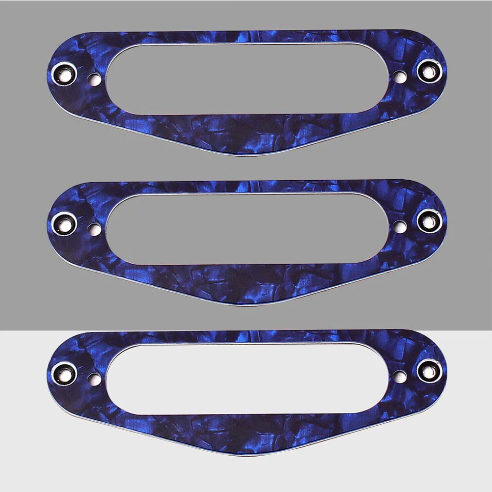 3pcs Guitar Pickup Frame Mounting Ring Single Coil Flat Humbucker Pickup Ring TL Style Electric Guitars (Blue)