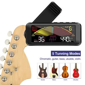 Digital Tuner Digital Rechargeable, Guitar, Bass Guitar, Violin, 3 in 1, 360, Tone Metronome Generator 8 Main Metronomous Sales - №7
