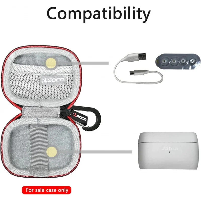 Hard Case for Jabra Elite 5/Elite 8 Active/Elite 10 True Wireless in-Ear Bluetooth Earbuds