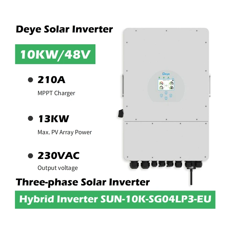 SUN 10K SG04 LP3-EU AU hybrid inverter 10KW with wifi three-phase 2Mppt Deye solar inverter