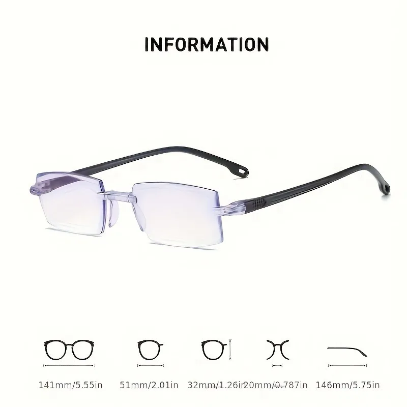 14 Stück Anti-Blaulicht-Lesebrille im Y2K-Stil mit PC-Rahmen und Linsen – Detail 6