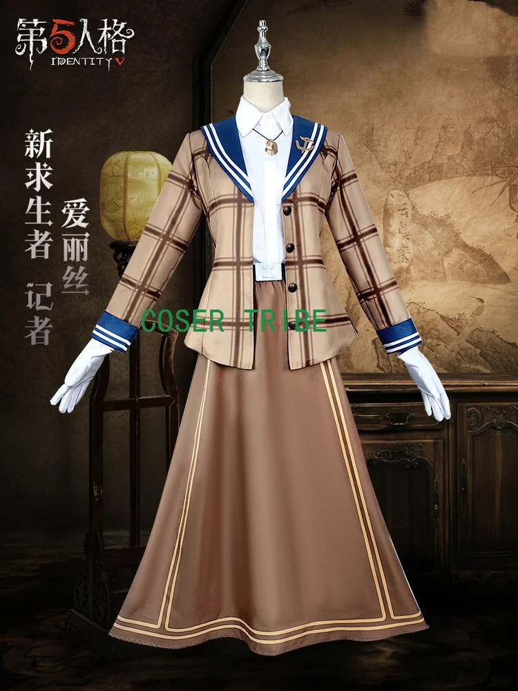 COSER TRIBE Identity V Alice Deross Reporter Cosplay Costume Cos Game Anime Party Uniform Hallowen Play Role Clothes Clothing