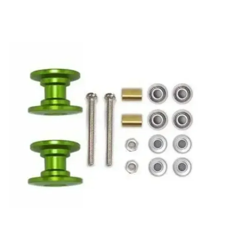 Rodillo guía doble 95423, repuestos de aluminio ligeros para modelo de coche Tamiya Mini 4WD, 12-13mm, 2 uds.