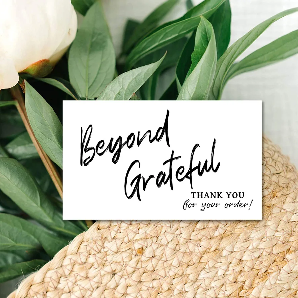 25Pcs/Pack Thank You for Your Order Card Business Card Small Business Gifts Decoration Goods Business Package Decor Follow Card view 4
