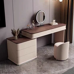 Luxury Wooden Vanity Dresser Modern Nordic Storage Mirrors Dressing Table Bedroom Cabinet Coiffeuse De Chambre Bedroom Furniture