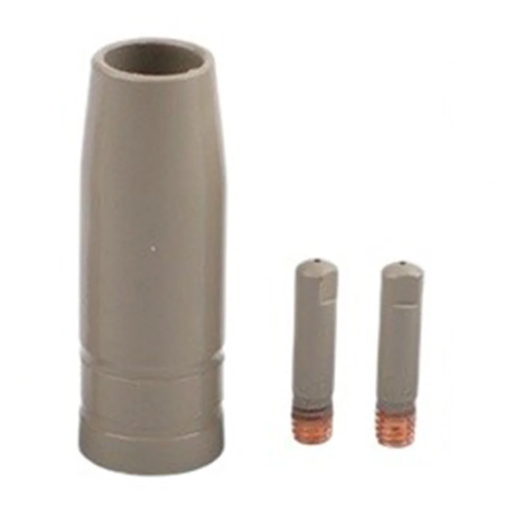 For Mig For 15AK Compatible Tips and Nozzle Set 3PCS Non-Stick Red Copper Build Tip Sizes 0.6mm 0.8mm 0.9mm 1.0mm 1.2mm