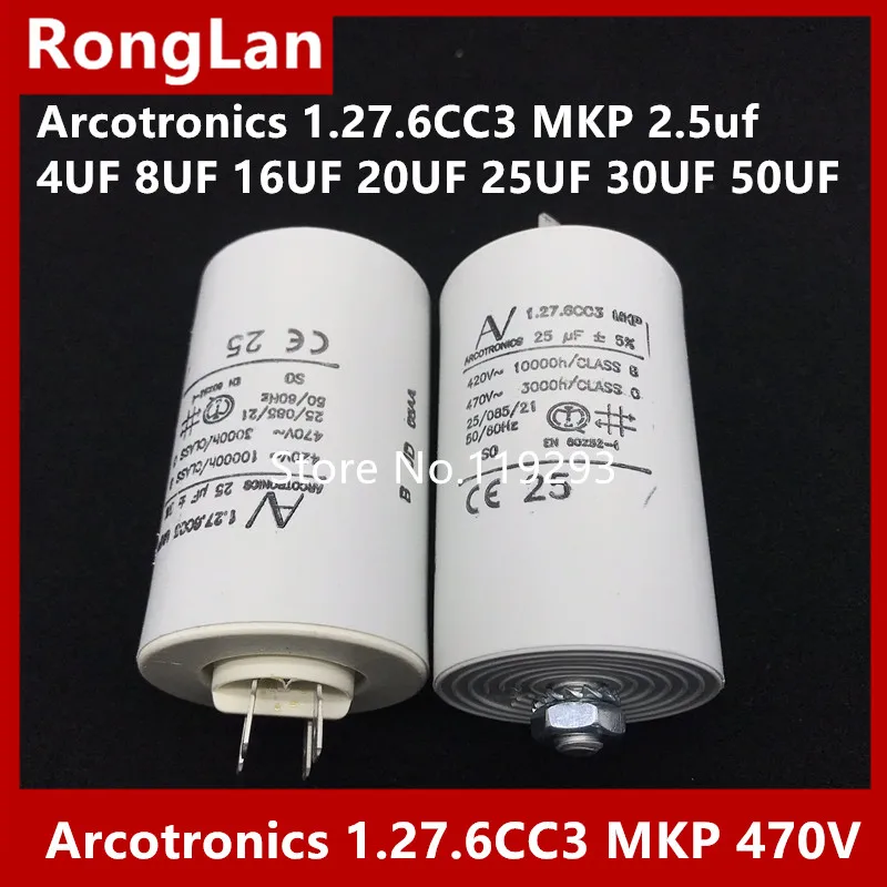 

[Оригинальный аутентичный] Arcotronics 1.27.6 CC3 MKP 2,5 мкФ 4 мкФ 5 мкФ 8 мкФ 16 мкФ 20 мкФ 25 мкФ 30 мкФ 50 мкФ 5% пусковых конденсаторов двигателя