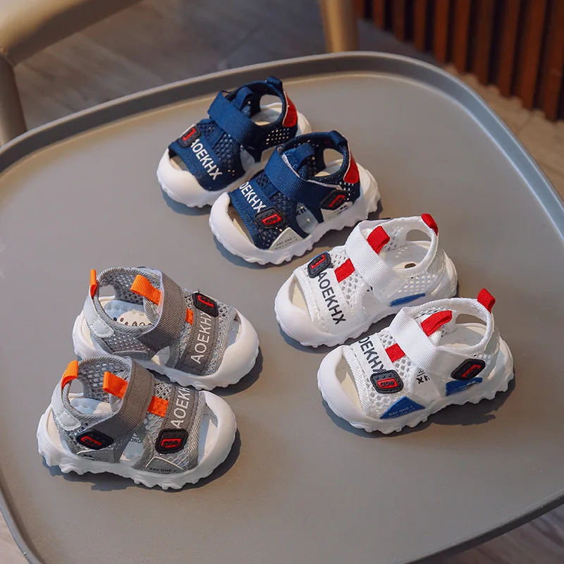 

2023 Summer New Children's Shoes Boys 0-3 Years Old Toddler Shoes Girls' Mesh Sandals