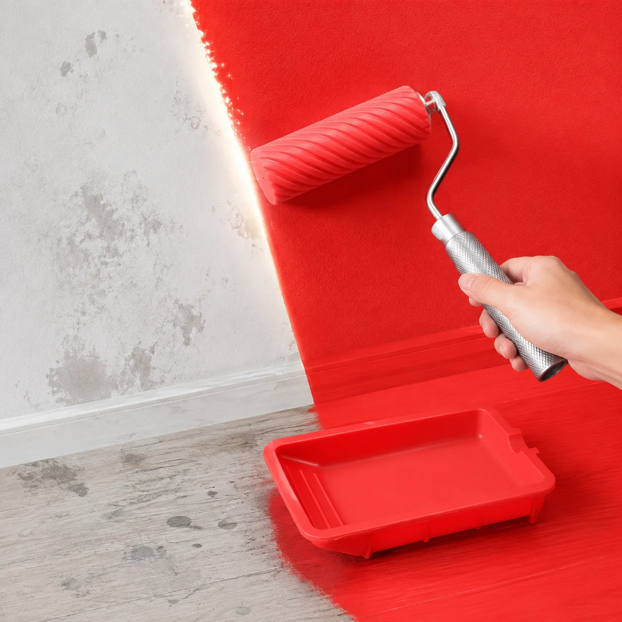 Woodworking Glue Roller - Yapıştırıcı Rulosu Silikon Alüminyum Saplı Yapışmaz