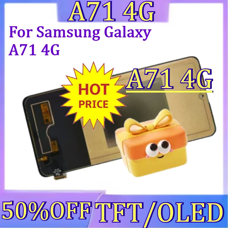 For Galaxy A71 4G New TFT/OLED Screen For Samsung Galaxy A71 4G LCD Display Digital Touch Screen with Frame Replacement