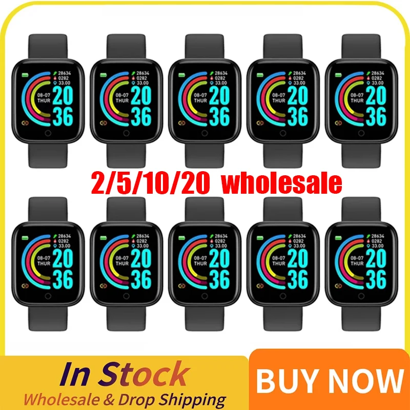 Multifunctional Smart Watch Men Women Kids Gift Bluetooth Fitness Sports Bracelet Sleep Monitor Y68 Smartwatch D20 Wholesale