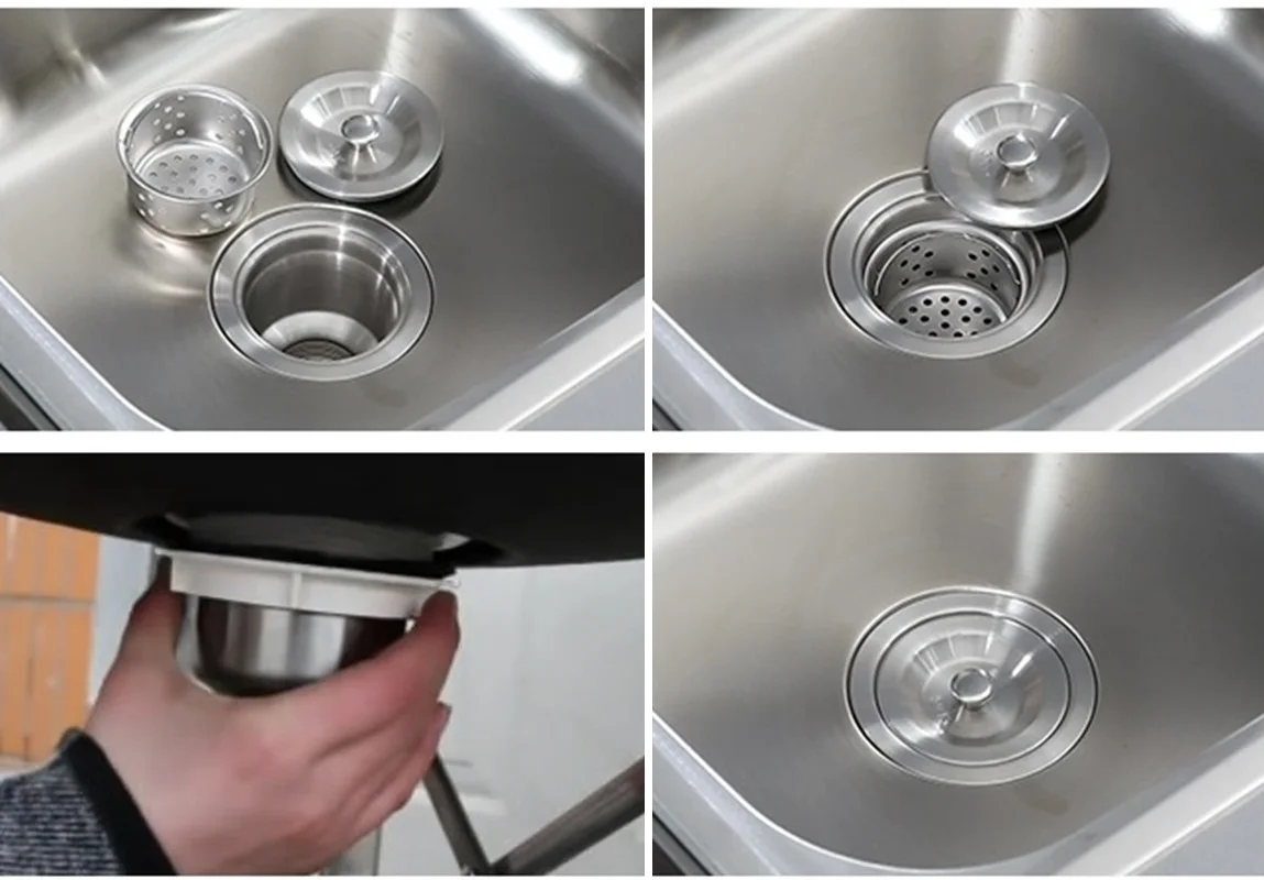 1Pc Stainless Steel Sink 110mm 140mm Drain Strainer Replacement