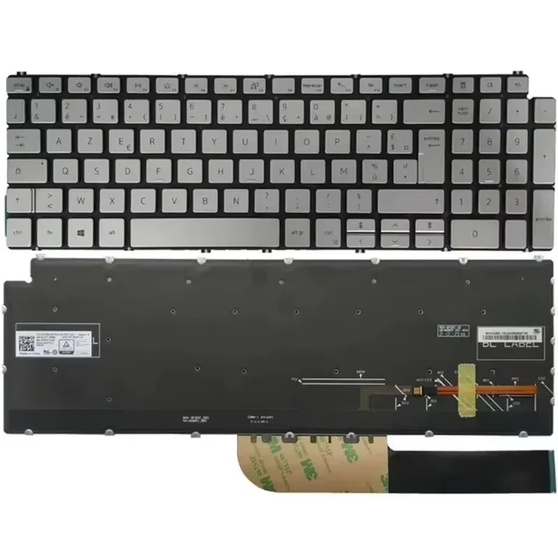 

Keyboard for DELL Inspiron 15-5510 5590 5591 5598 5593 5584 3501 3505 Backlit silver French FR Layout