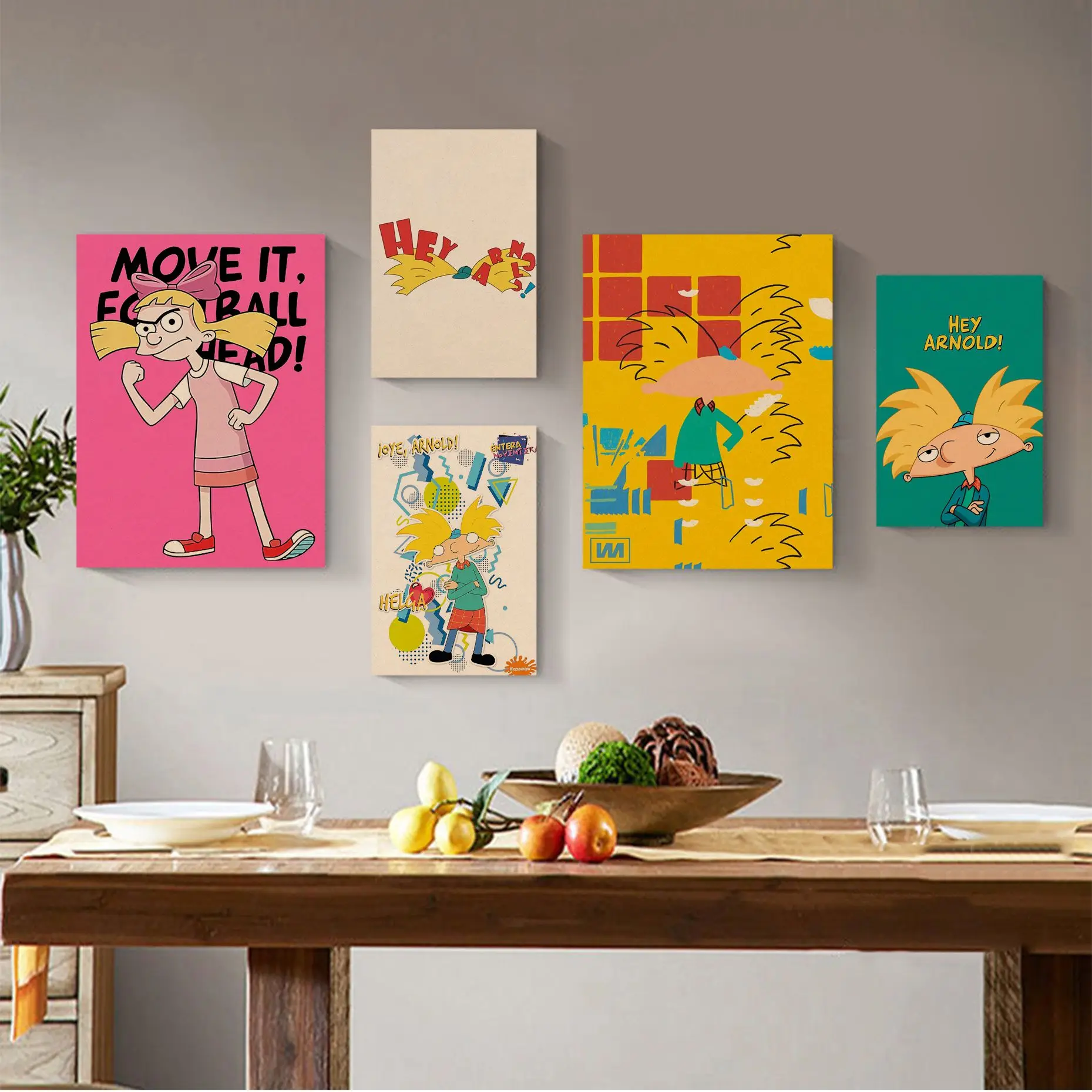 Hey Arnold DIY Poster Decoracion Painting Wall Art Kraft Paper Aesthetic Art Wall Painting