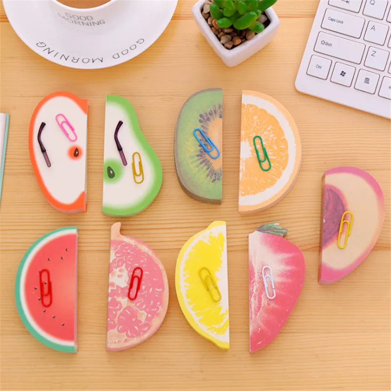 

1pack/lot Cute Fruits Memo Pad Cute Stationery N Times Sticky Notes Portable Notepad School Office Supply