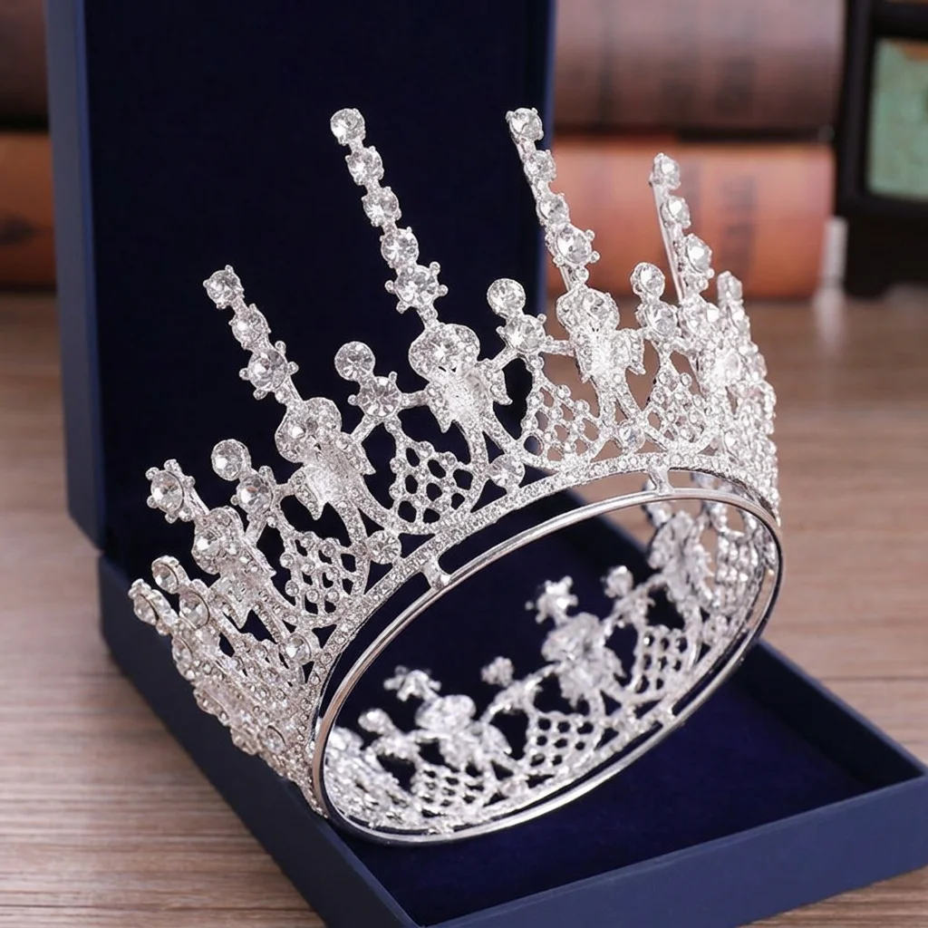 

Baroque Gold Bridal Tiara-Headpiece for Wedding Dress Accessories