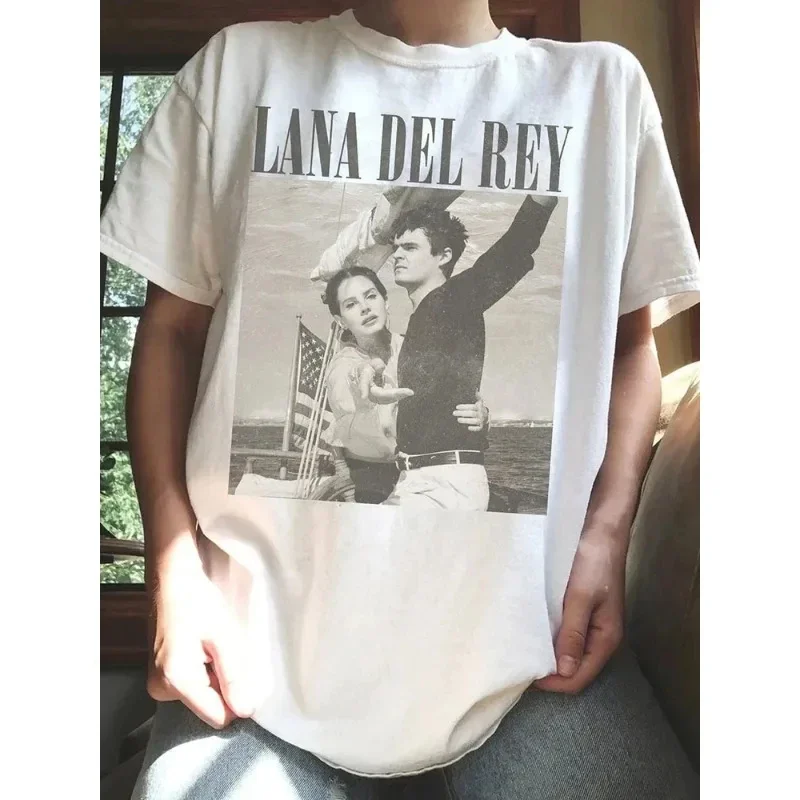 Nowa Lana Del Rey Ldr żeglarska Tan T Shirt bawełniana koszulka koszula Vintage lato Unisex bawełniana koszulka Harajuku Casual Street T Shirt