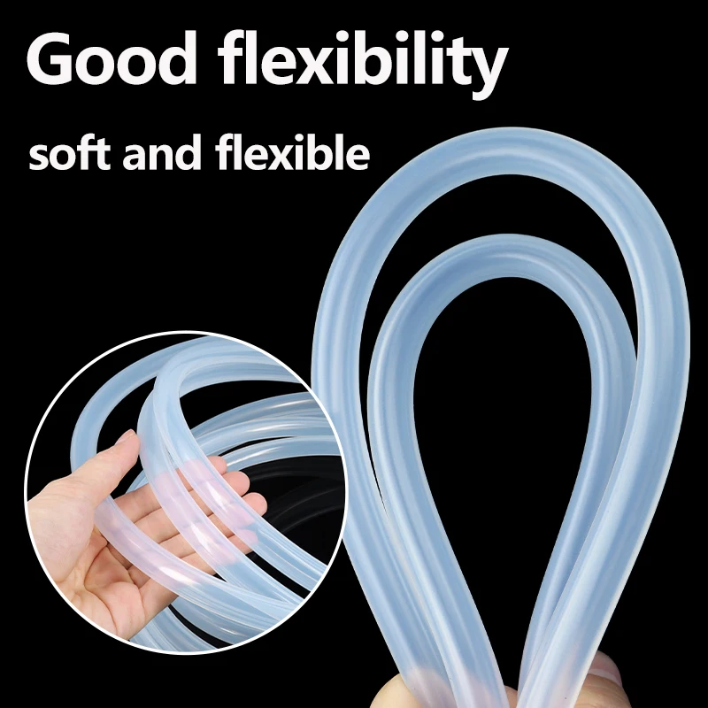 1/5m Transparent Peristaltic Pump Tube ID 0.5mm~9.6mm Corrosion Resistant Flexible Nontoxic Laboratory Food Grade Silicone Hose