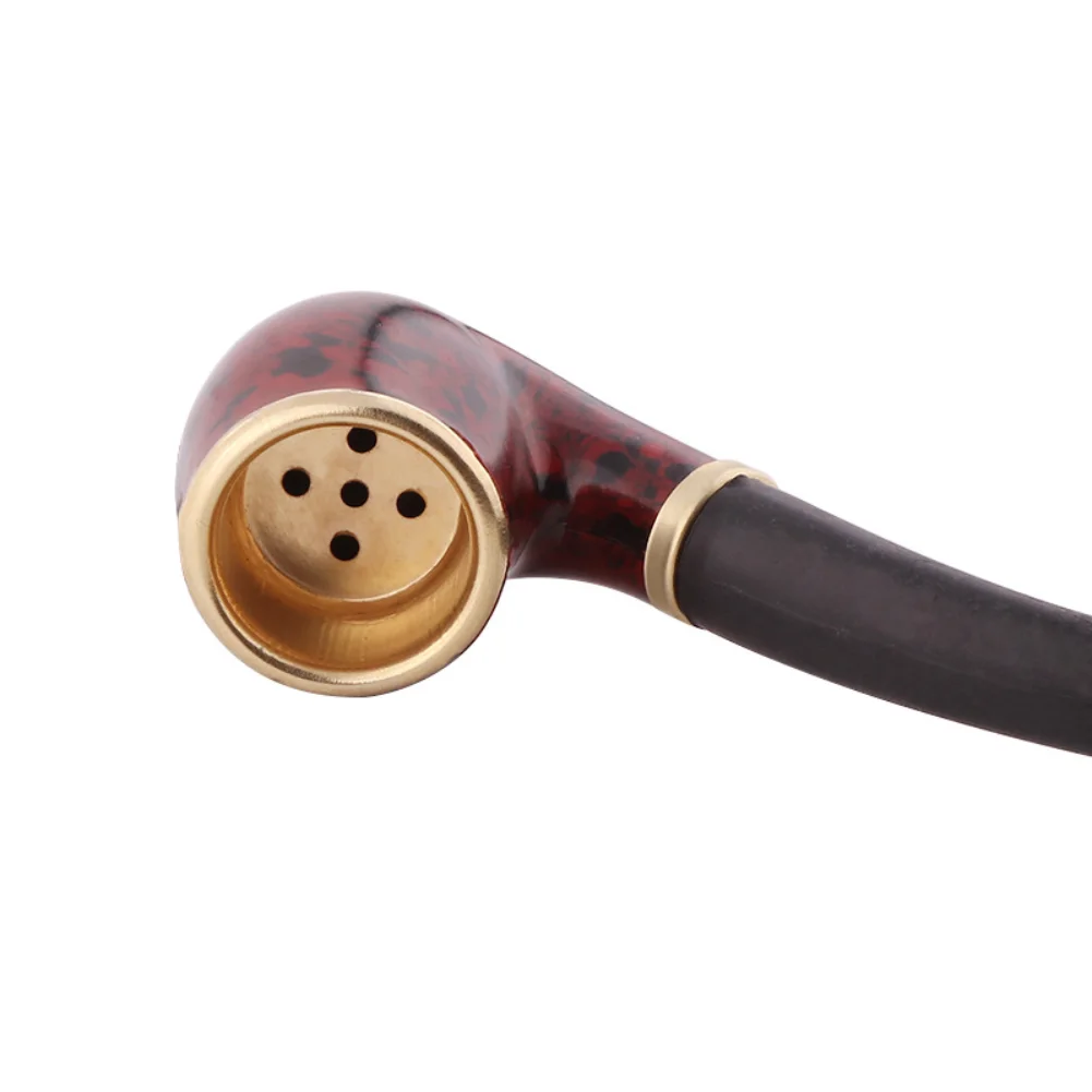 Imagem -03 - Resina Bent Cigarette Filter Pipe Handheld Cigar Tobacco Pipe Ferramenta Smoker Mini Curvo Fumaça Iniciante Fumar Novo