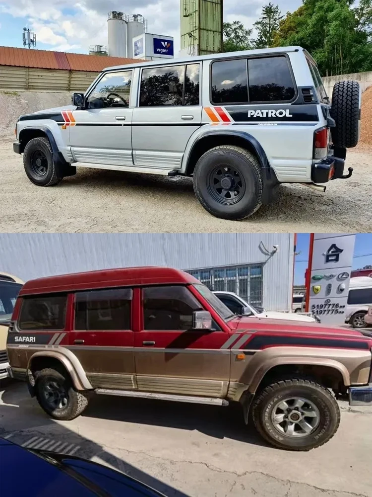 

2 шт. автомобильная наклейка для Nissan Patrol Y60, внешний вид, аксессуары, линия талии, декоративная наклейка в цветную полоску