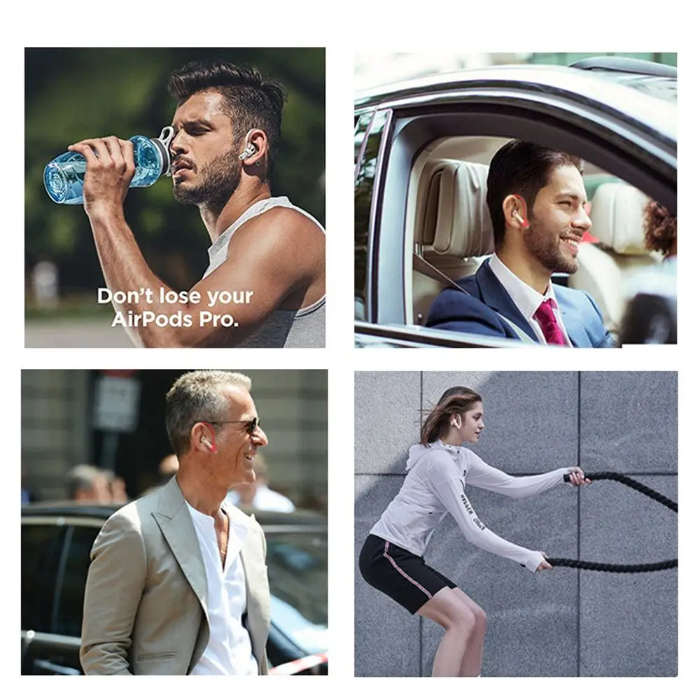 Sports Protector Secure Fit Hooks Silicone Anti-lost Earhooks Protective Ear Hook Earphone Holders For Apple AirPods 1 2 3 Pro