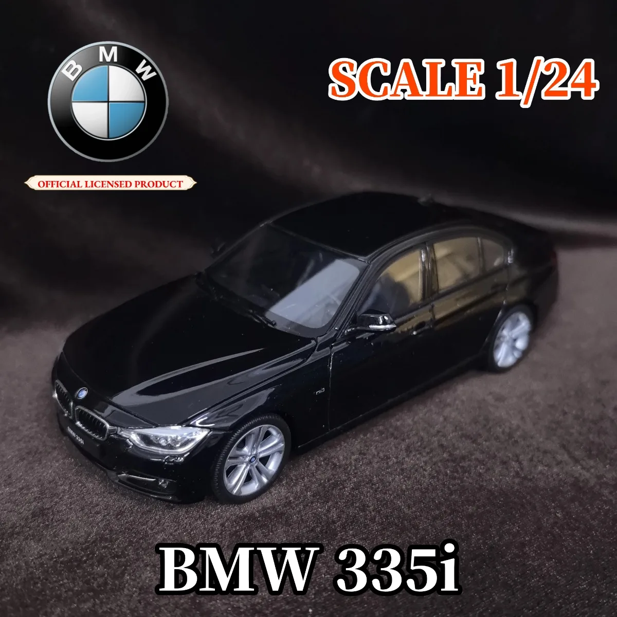 Beperkt 1:24 schaal BMW 335i automodel, luxe voertuig miniatuur replica figuur kind kerstcadeau speelgoed
