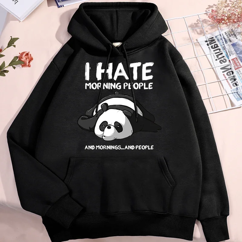 

I Hate Morning People And Mornings And People Clothing Men Funny Casual Hoodies Harajuku Loose Hoody Fleece Autumn Sweatshirt