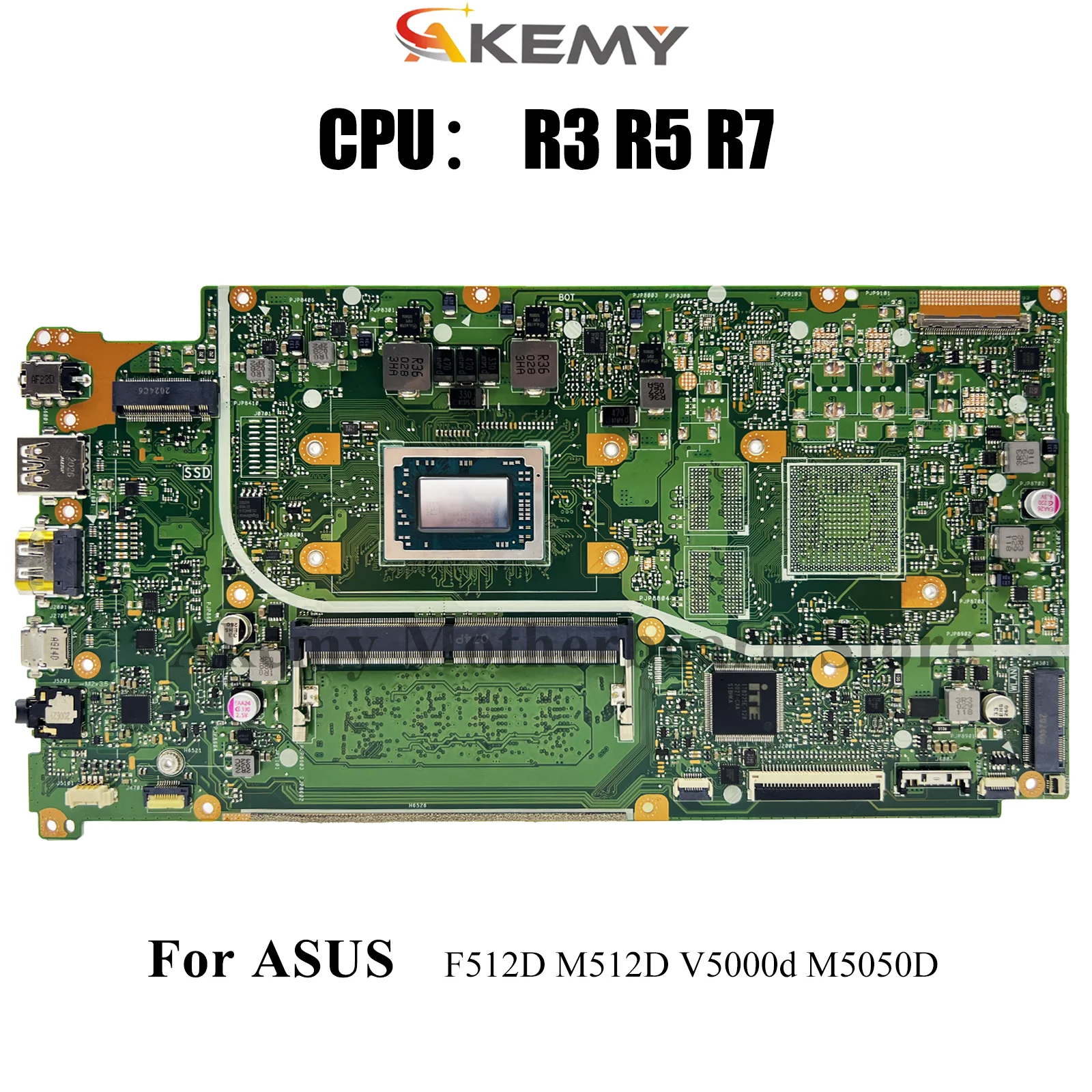 

X512DAU Laptop Motherboard For ASUS VivoBook X512DAP F512D X512DK M512D V5000d X512D X512DA M5050D Mainboard With R3 R5 R7 CPU