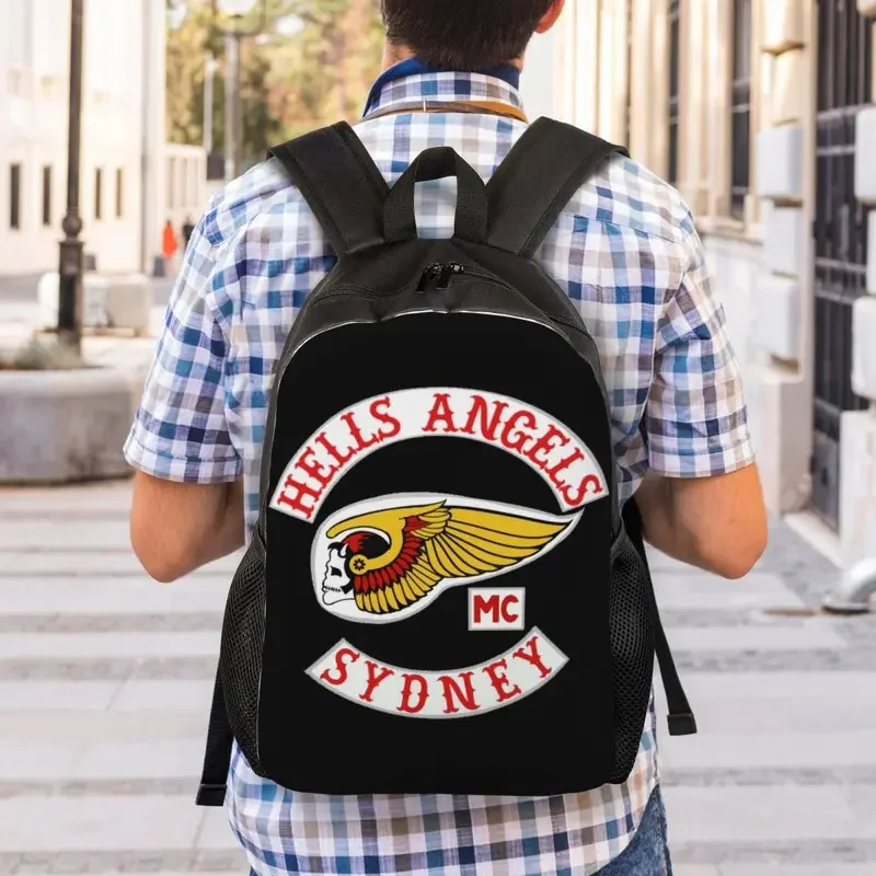 Hells personalizzato Angels World Logo zaino da viaggio School Computer Bookbag moto Club College Student Daypack Bags