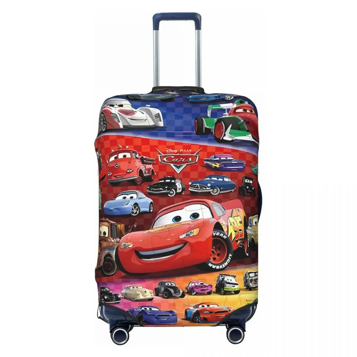 

Lightning Mcqueen Car 95 Suitcase Cover Business Protector Vacation Fun Luggage Accesories