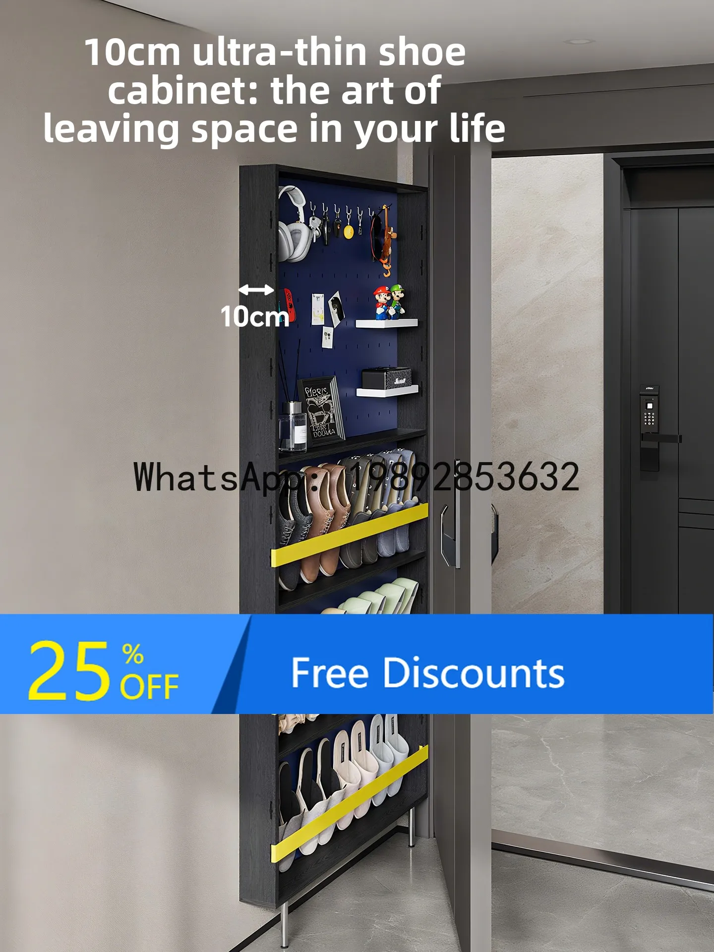 YFY Entryway Small Narrow Door Ultra-Thin Shoe Rack Multi-Layer Home Doorway Multi-Layer 2025 New Model